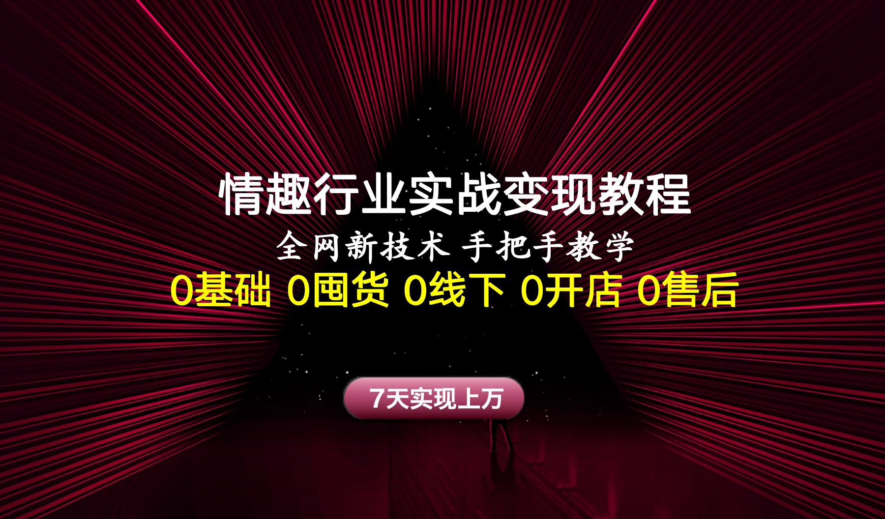 图片[1]网创吧-网创项目资源站-副业项目-创业项目-搞钱项目情趣行业实战变现教程，全网新技术，手把手教学，7天实现上万网创吧-网创项目资源站-副业项目-创业项目-搞钱项目网创吧