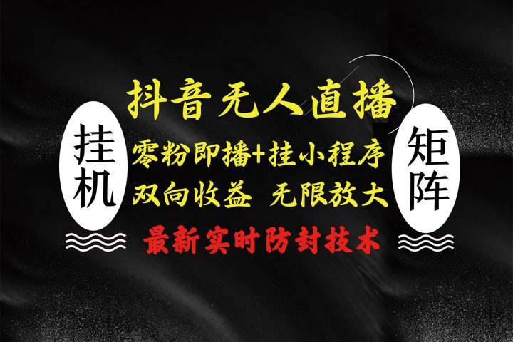 抖音无人直播最新独家玩法，小雪花+撸音浪双向收益，可矩阵放大网创吧-网创项目资源站-副业项目-创业项目-搞钱项目网创吧