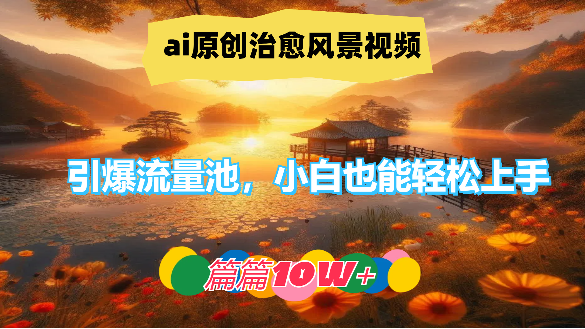 图片[1]网创吧-网创项目资源站-副业项目-创业项目-搞钱项目ai原创治愈风景视频，引爆流量池，小白也能轻松上手，篇篇10w+！网创吧-网创项目资源站-副业项目-创业项目-搞钱项目网创吧